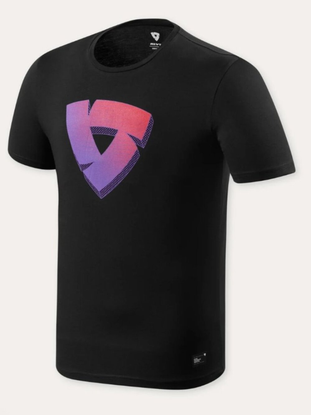 Rev'It Andy Mens Short Sleeve T-Shirt Black 3D Shield logo graphic Size Small